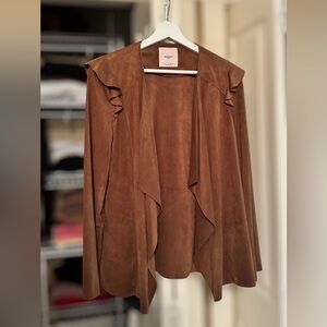 Mango Tan Women's Cape Blazer